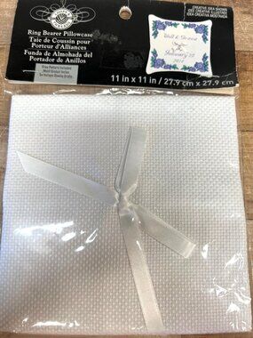Loops & Threads Ring Bearer Pillowcase Aida Cloth For Needlework Pattern Include